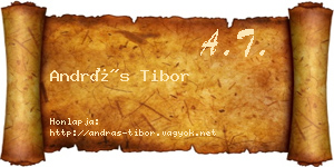András Tibor névjegykártya